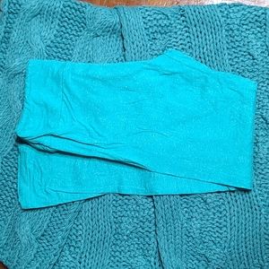 Lularoe OS Heathered Aqua Leggings
